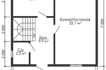 Каркасный дом ДК-100 план</div> - изображение 2