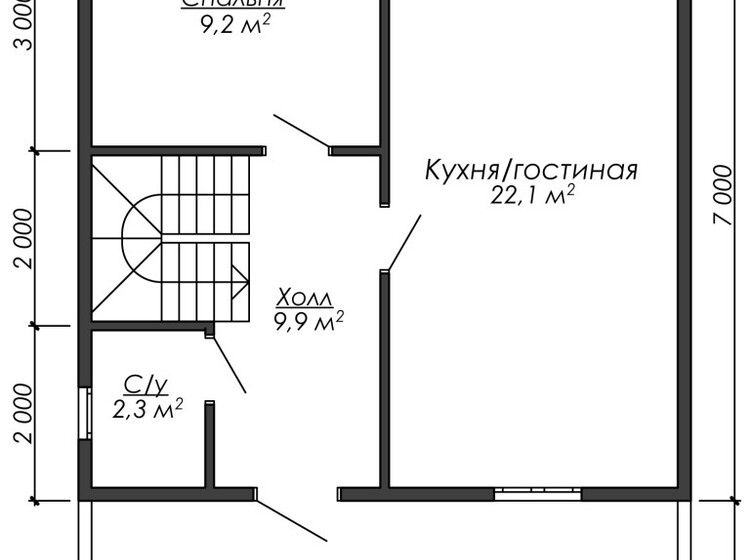 Каркасный дом ДК-100 план</div> - изображение 2
